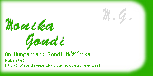 monika gondi business card